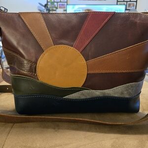 Sunrise Patchwork Leather Crossbody Bag